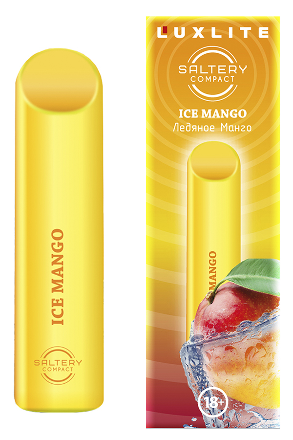 Электронные сигареты Одноразовый Luxlite Saltery Compact 300 Ice Mango Ледяное Манго