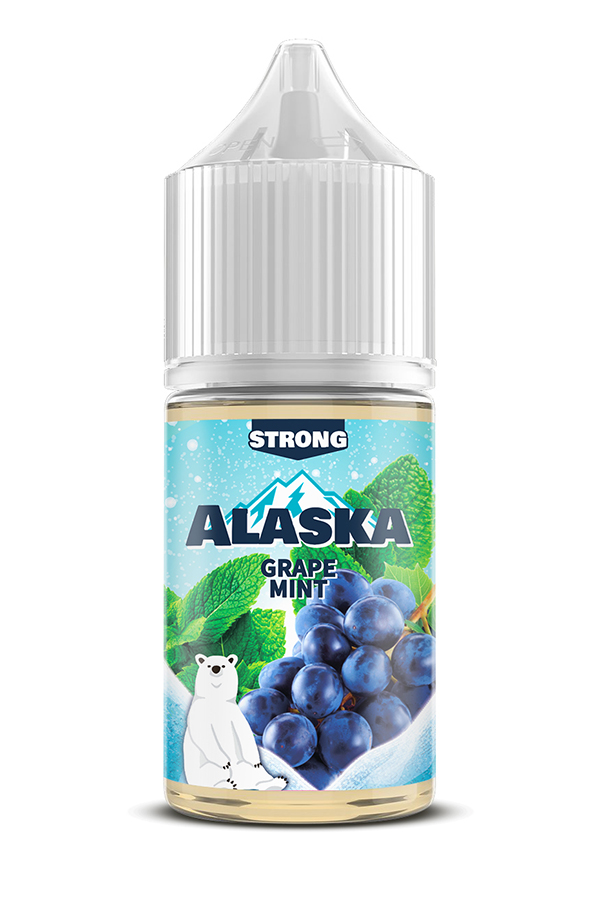 Жидкости (E-Liquid) Жидкость Alaska Salt Grape Mint 30/20 Strong