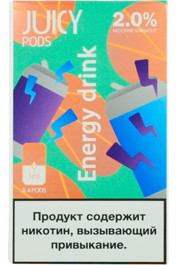 Расходные элементы Картриджи Juice Pods Energy Drink Энергетик 2%