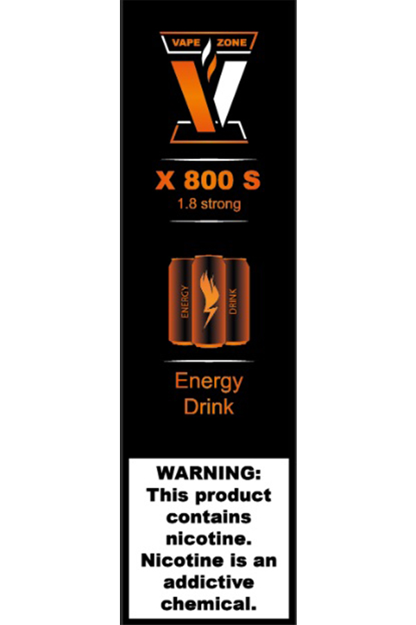 Электронные сигареты Одноразовый VAPE ZONE X 800 S 1.8 strong Energy Drink Энергетик