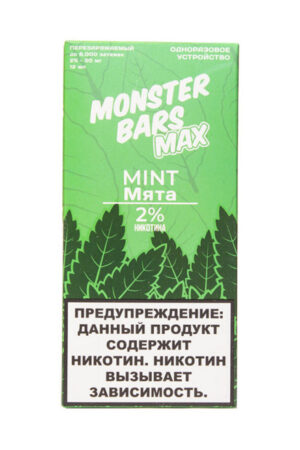 Электронные сигареты Одноразовый Monster Bars MAX 6000 Mint Ментол