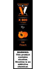 Электронные сигареты Одноразовый VAPE ZONE X 800 1.9 hard Ice Peach Ледяной Персик
