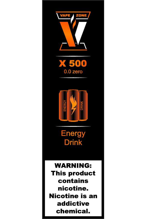 Электронные сигареты Одноразовый VAPE ZONE X 500 0.0 Zero Energy Drink Энергетик