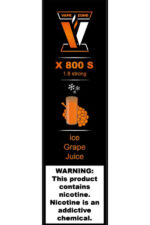 Электронные сигареты Одноразовый VAPE ZONE X 800 S 1.8 strong Ice Grape Juice Ледяной Виноградный Сок