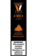 Электронные сигареты Одноразовый VAPE ZONE X 500 S 1.8 strong Blueberry Blackcurrant Черника Черная Смородина