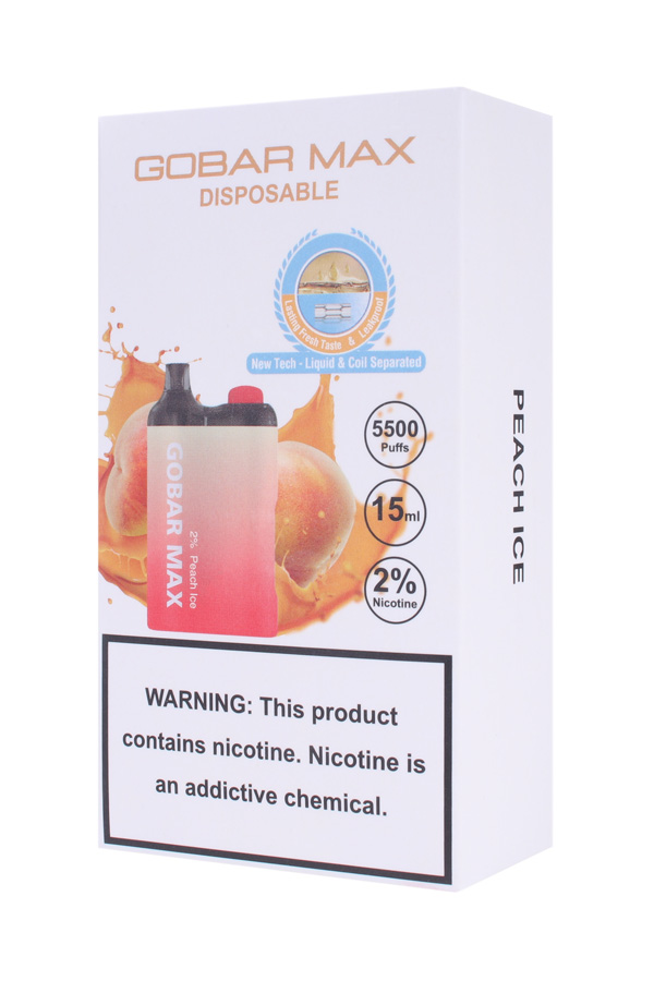 Электронные сигареты Одноразовый GOBAR Max 5500 Peach Ice Ледяной Персик