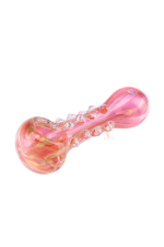Курительные принадлежности Glass Pipe Ribbed Pink&Green