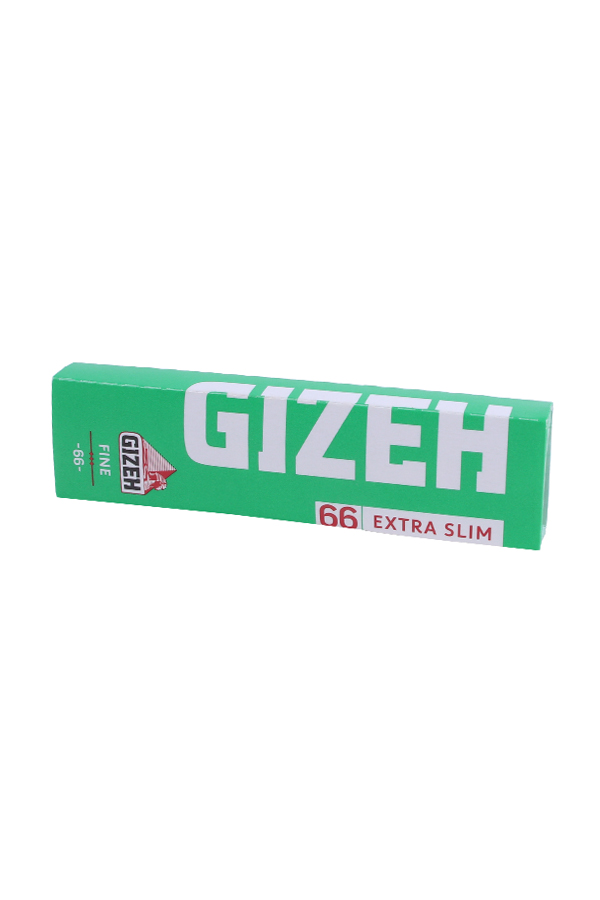 Благовония Бумага сигаретная GIZEH Fine Extra Slim Зеленая Cut Corners (скошенный угол) 66 листов