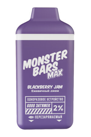 Электронные сигареты Одноразовый Monster Bars MAX 6000 Blackberry Jam Ежевичный Джем