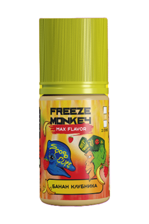 Жидкости (E-Liquid) Жидкость Freeze Monkey Salt: Max Flavor Банан Клубника 30/20