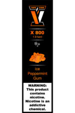 Электронные сигареты Одноразовый VAPE ZONE X 800 1.9 hard Ice Peppermint Gum Ледяная Мятная Жвачка