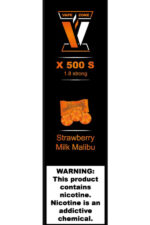 Электронные сигареты Одноразовый VAPE ZONE X 500 S 1.8 strong Strawberry Milk Malibu Клубнично-молочный Малибу