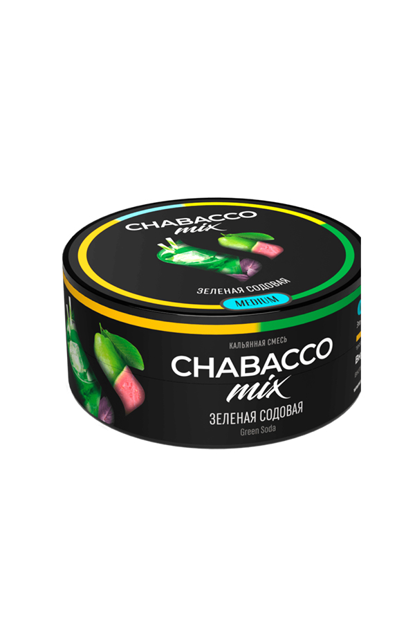 Табак Табак Для Кальяна Chabacco Mix Medium 25 г Зеленая Содовая [Банка]
