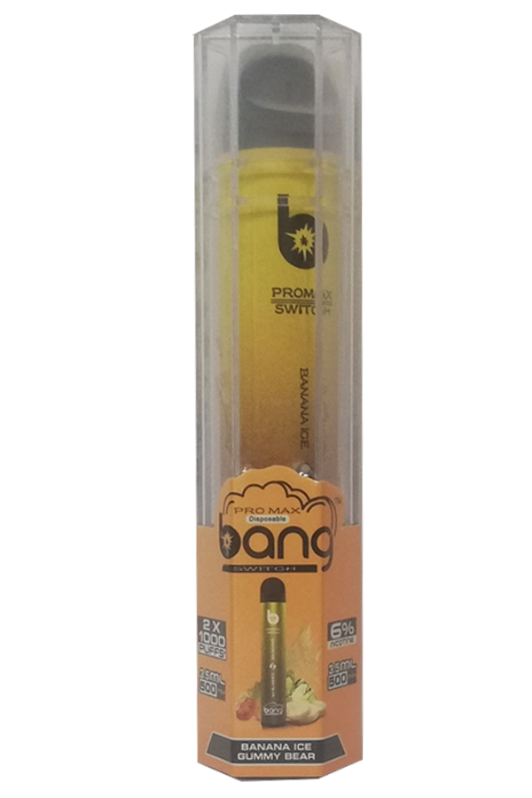 Электронные сигареты Одноразовый Bang Promax Switch 2000 Banana Ice & Gummy Bear Ледяной банан & Мармеладные Мишки