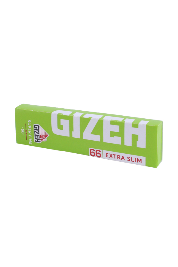 Благовония Бумага сигаретная GIZEH Super Fine Extra Slim Зеленая Cut Corners (скошенный угол) 66 листов
