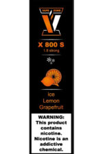 Электронные сигареты Одноразовый VAPE ZONE X 800 S 1.8 strong Ice Lemon Grapefruit Ледяные Лимон Грейпфрут