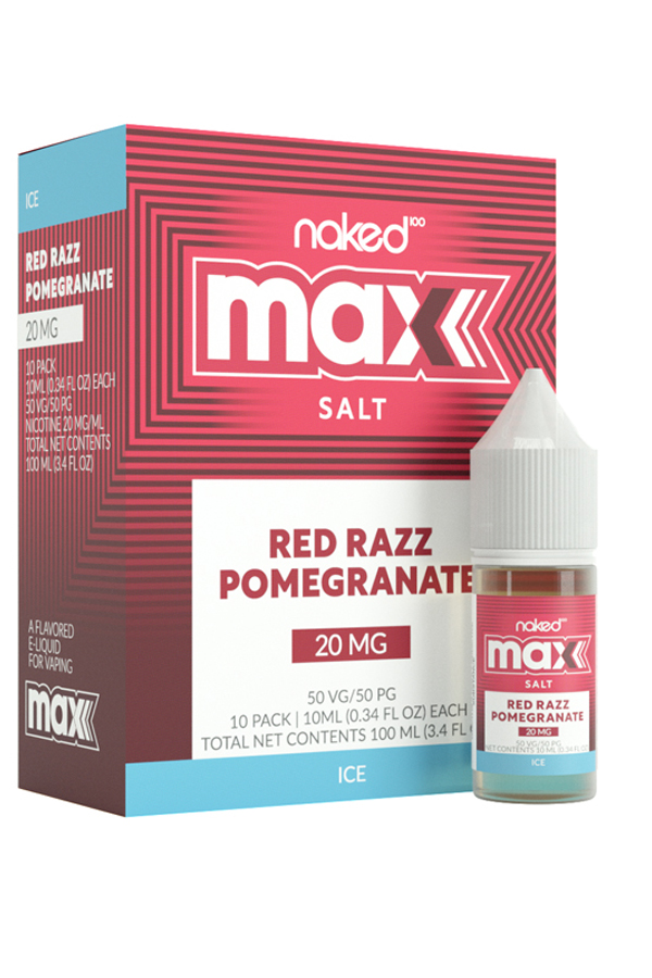 Жидкости (E-Liquid) Жидкость Naked MAX Salt Red Razz Pomegranate Ice 10/20