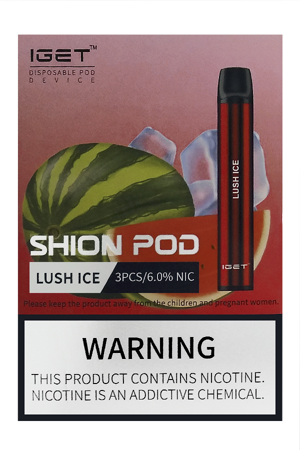 Электронные сигареты Одноразовый iGet Shion 600 Lush Ice Ледяной Арбуз