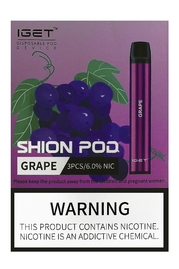 Электронные сигареты Одноразовый iGet Shion 600 Grape Виноград