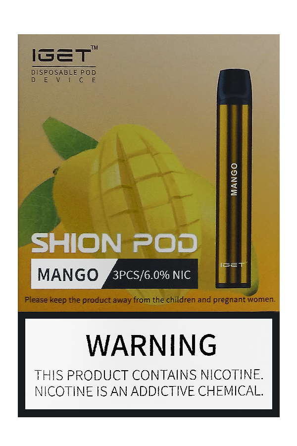 Электронные сигареты Одноразовый iGet Shion 600 Mango Манго