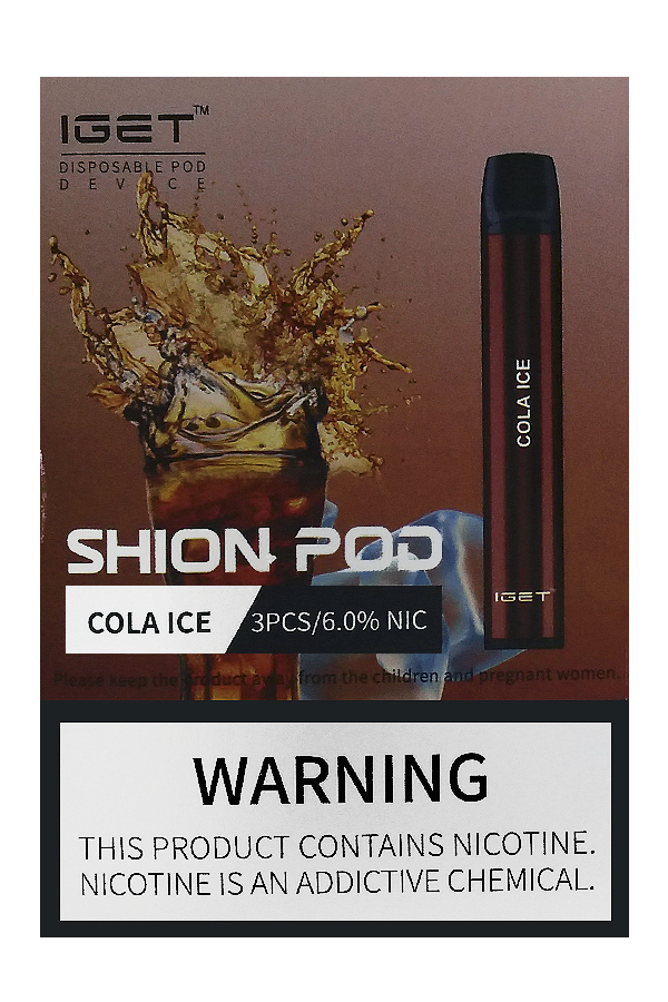 Электронные сигареты Одноразовый iGet Shion 600 Cola Ice Ледяная Кола