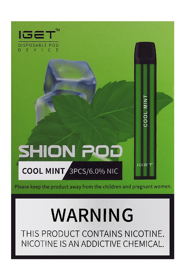 Электронные сигареты Одноразовый iGet Shion 600 Cool Mint Прохладная Мята