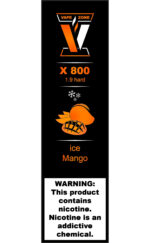 Электронные сигареты Одноразовый VAPE ZONE X 800 1.9 hard Ice Mango Ледяное Манго