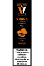 Электронные сигареты Одноразовый VAPE ZONE X 800 S 1.8 strong Ice Mango Ледяное Манго