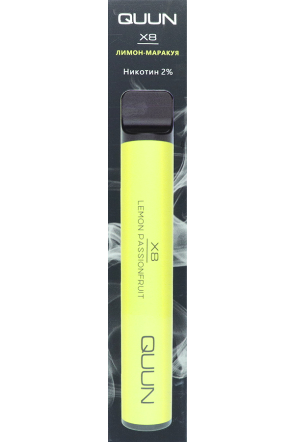 Электронные сигареты Одноразовый QUUN X8 800 Lemon Passionfruit Лимон Маракуйя
