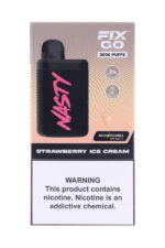 Электронные сигареты Одноразовый Nasty Fix Go 3000 Strawberry Ice Cream Клубничное Мороженое