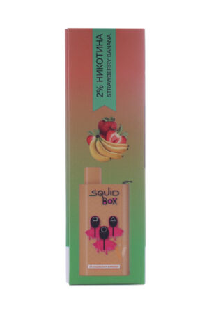 Электронные сигареты Одноразовый RandM Squid Box 5200 Strawberry Banana Клубника и Банан