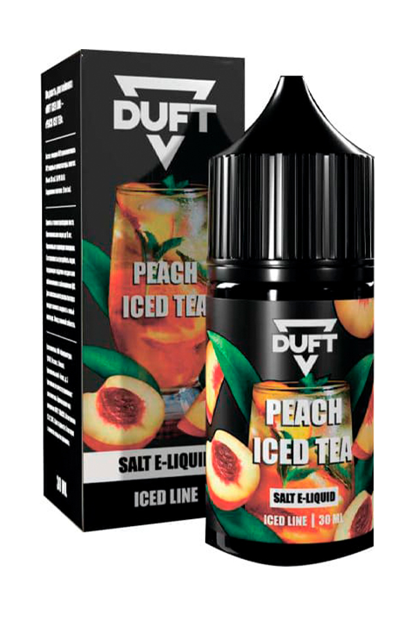 Жидкости (E-Liquid) Жидкость Duft Salt: Iced Line Peach Iced Tea 10/20