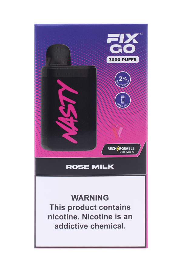 Электронные сигареты Одноразовый Nasty Fix Go 3000 Rose Milk Молоко с Розой