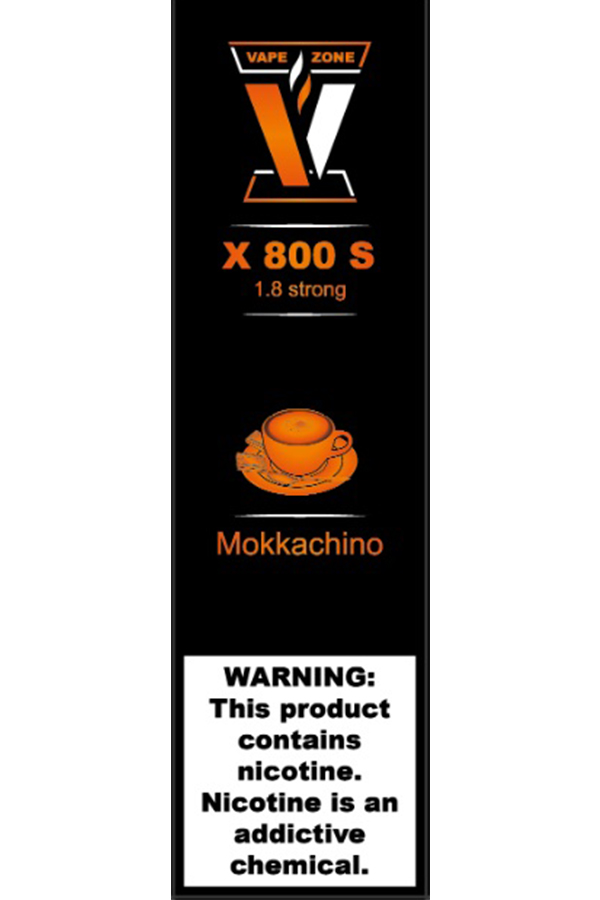 Электронные сигареты Одноразовый VAPE ZONE X 800 S 1.8 strong Mokkachino Моккачино