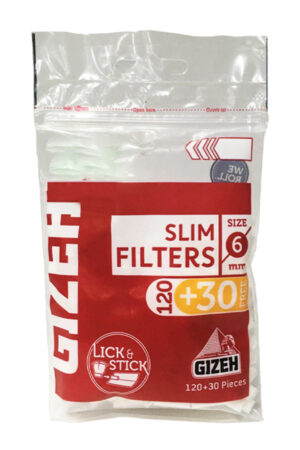 Благовония Фильтры Для Самокруток GIZEH Slim Filters 6 мм 120+30 шт